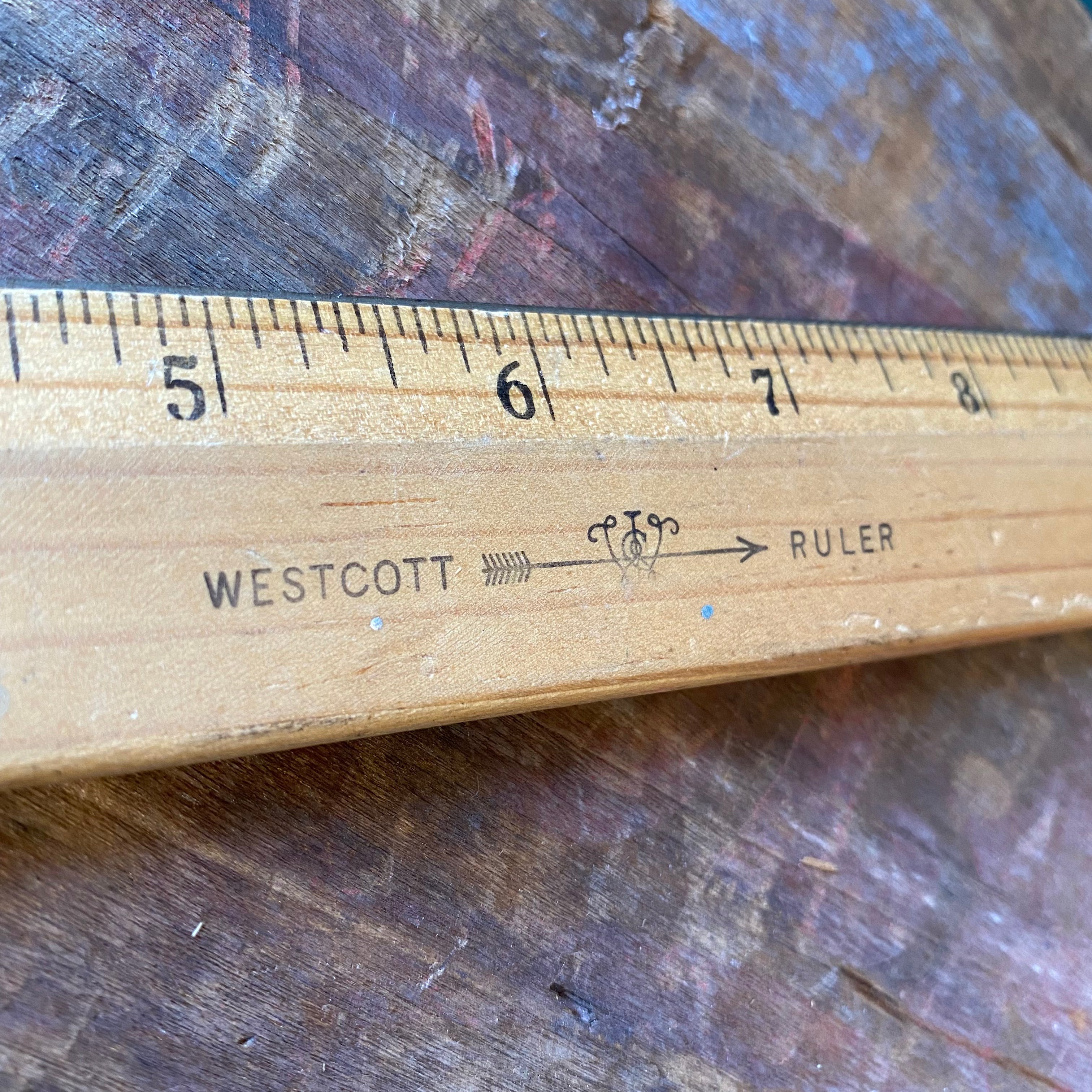 【USA vintage】WESTCOTT RULER ルーラー 木製 ものさし