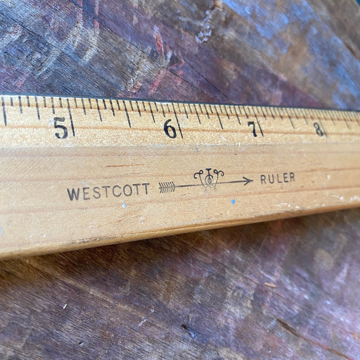 【USA vintage】WESTCOTT RULER ルーラー 木製 ものさし