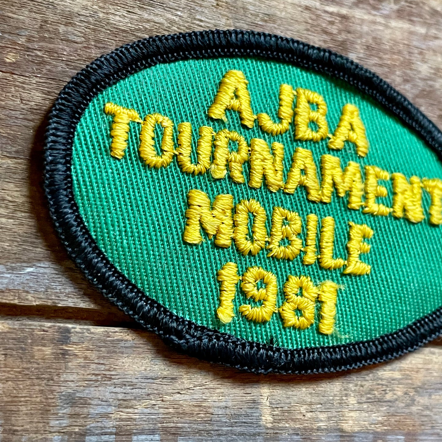 【USA vintage】ワッペン　AJBA TOURNAMENT MOBILE 1981