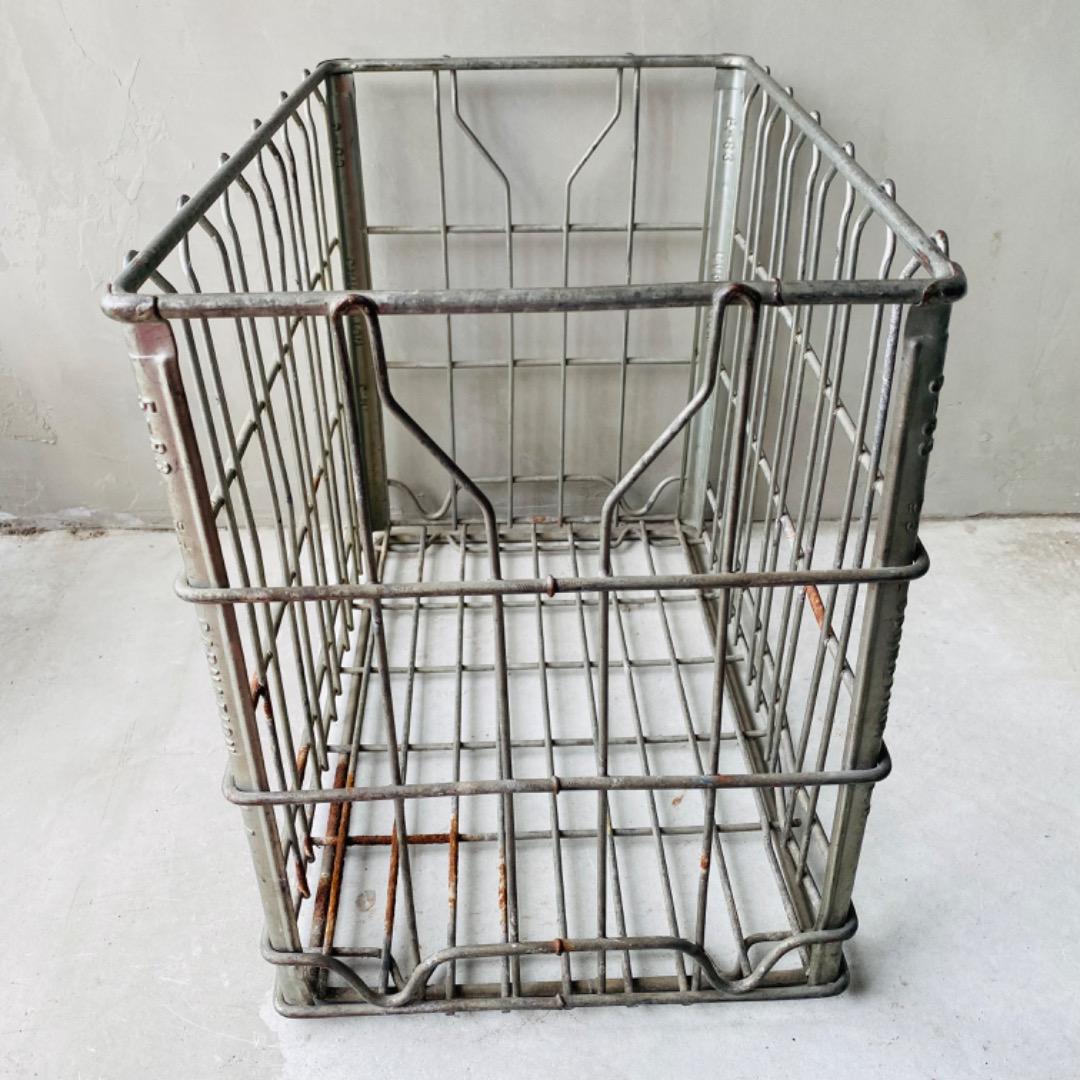 【USA vintage】iron wire basket 鉄 カゴ ③