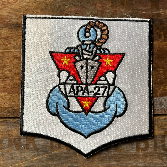 【USA vintage】ワッペン　APA-27 USS ジョージ クライマー