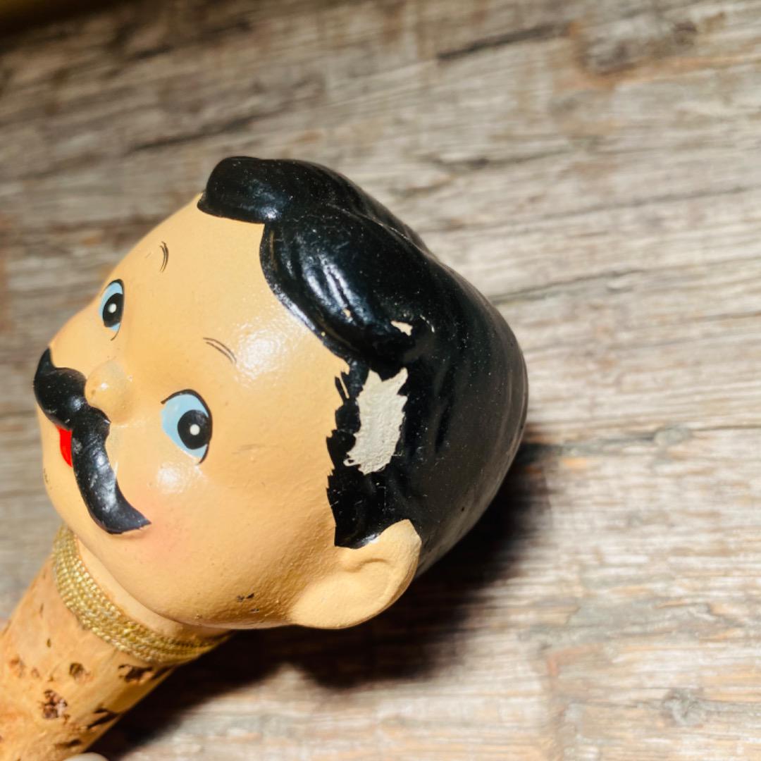 【1950s vintage】 ENESCO ボトルストッパー コルク栓人形 ワイン