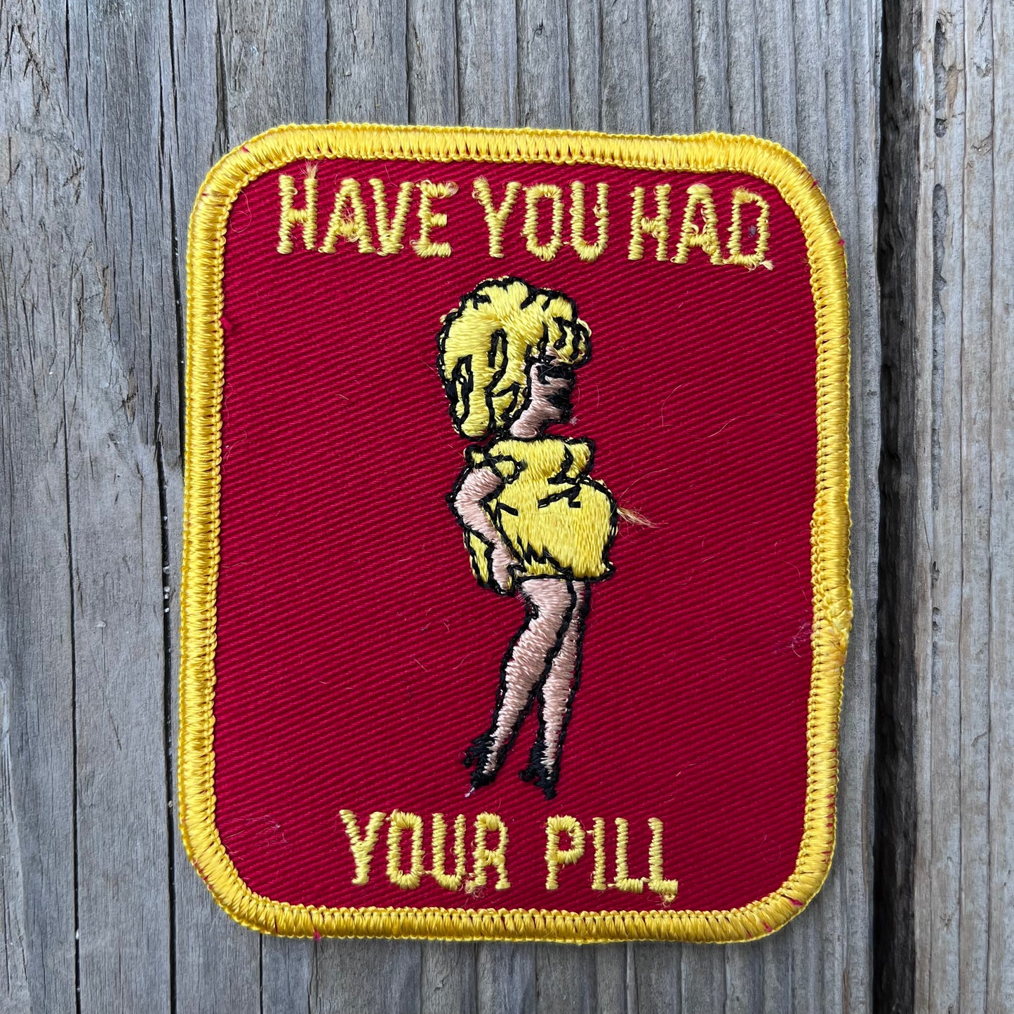【USA vintage】ワッペン　Have you had your pill