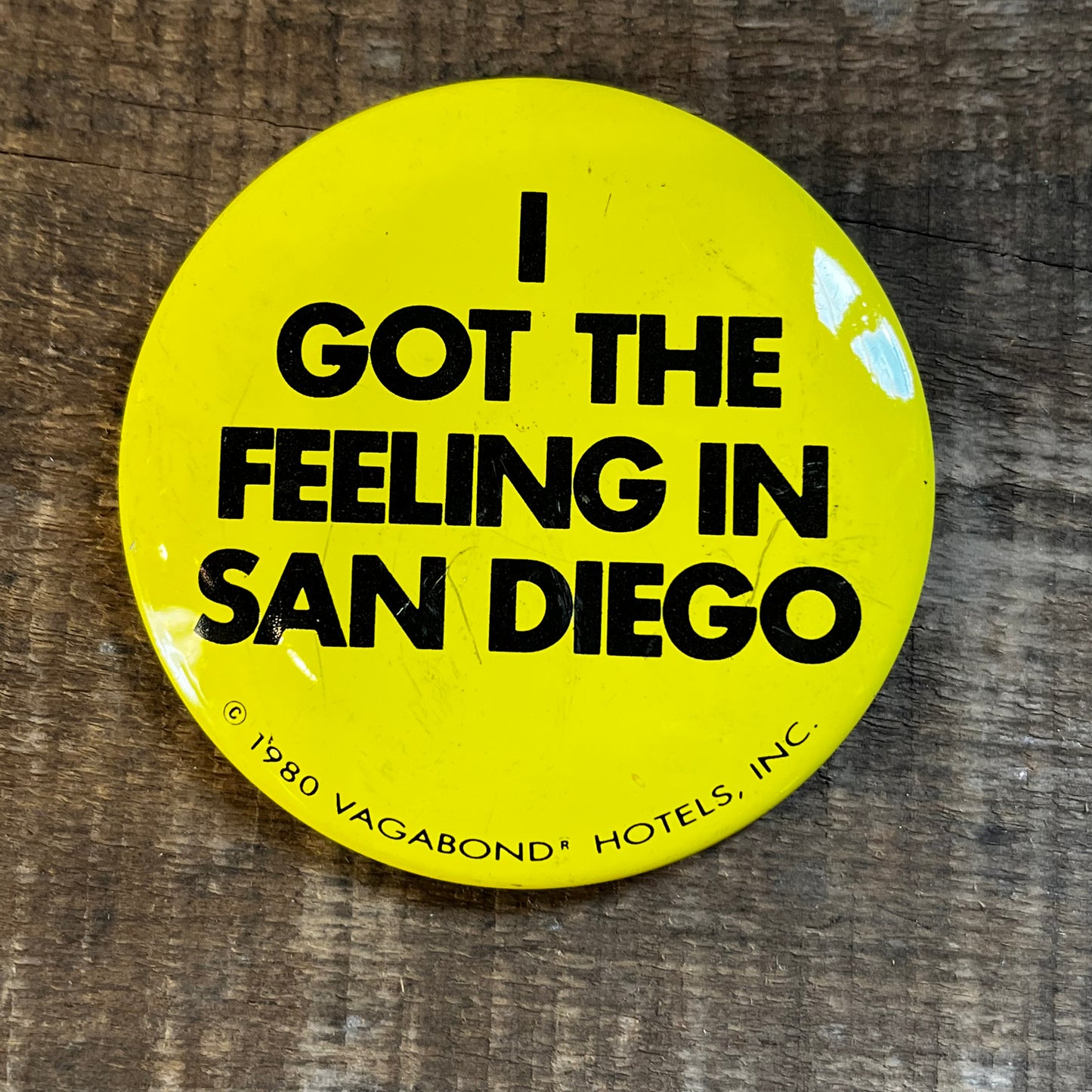 【USA vintage】I GOT THE FEELING IN SAN DIEGO  缶バッジ
