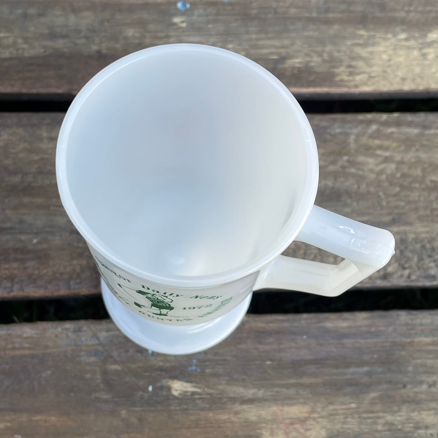 【USA vintage】フェデラル　フッテッドマグカップ　ミルクガラス　