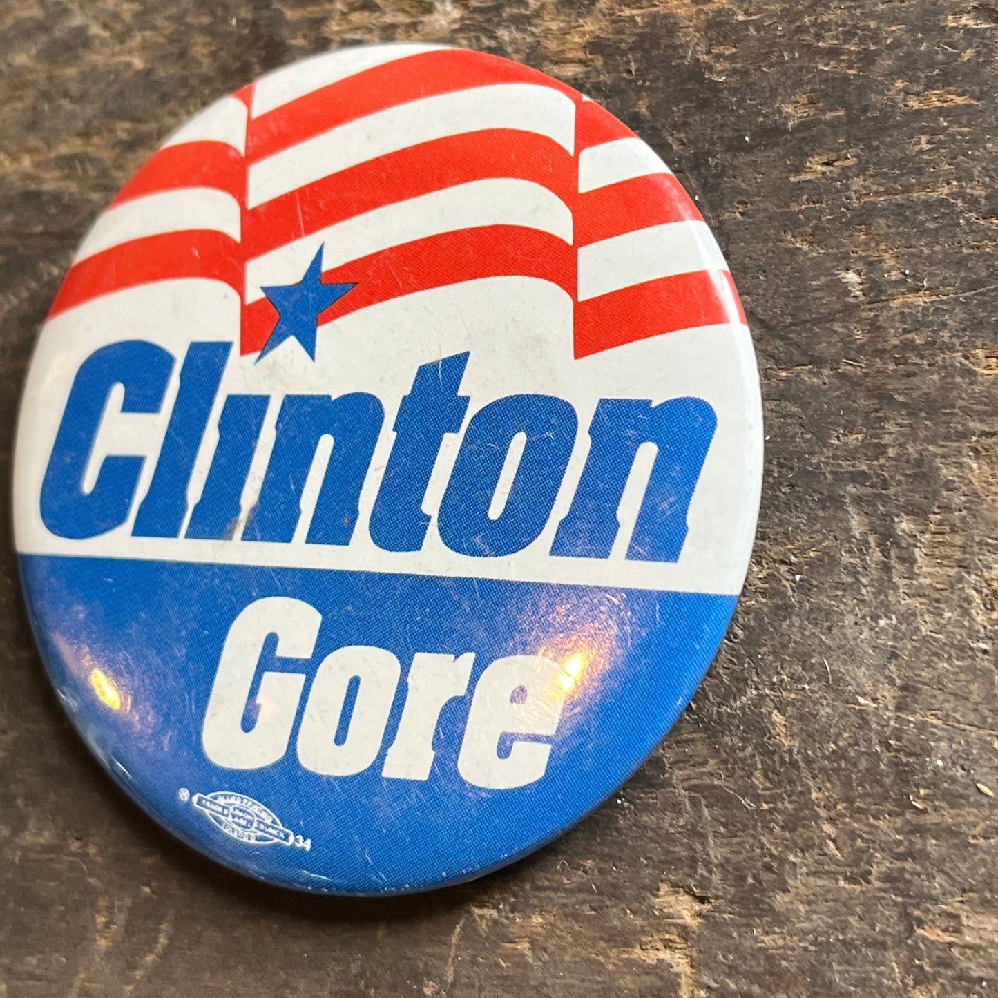 【USA vintage】Clinton / Gore 缶バッジ