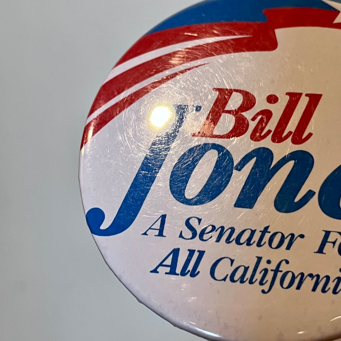 【USA vintage】ビル・ジョーンズ 上院議員 選挙缶バッジ