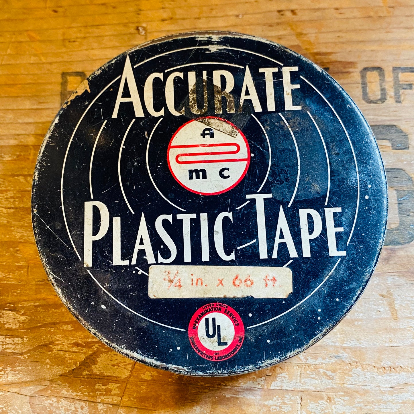 【vintage】TIN缶 amc PLASTIC TAPE