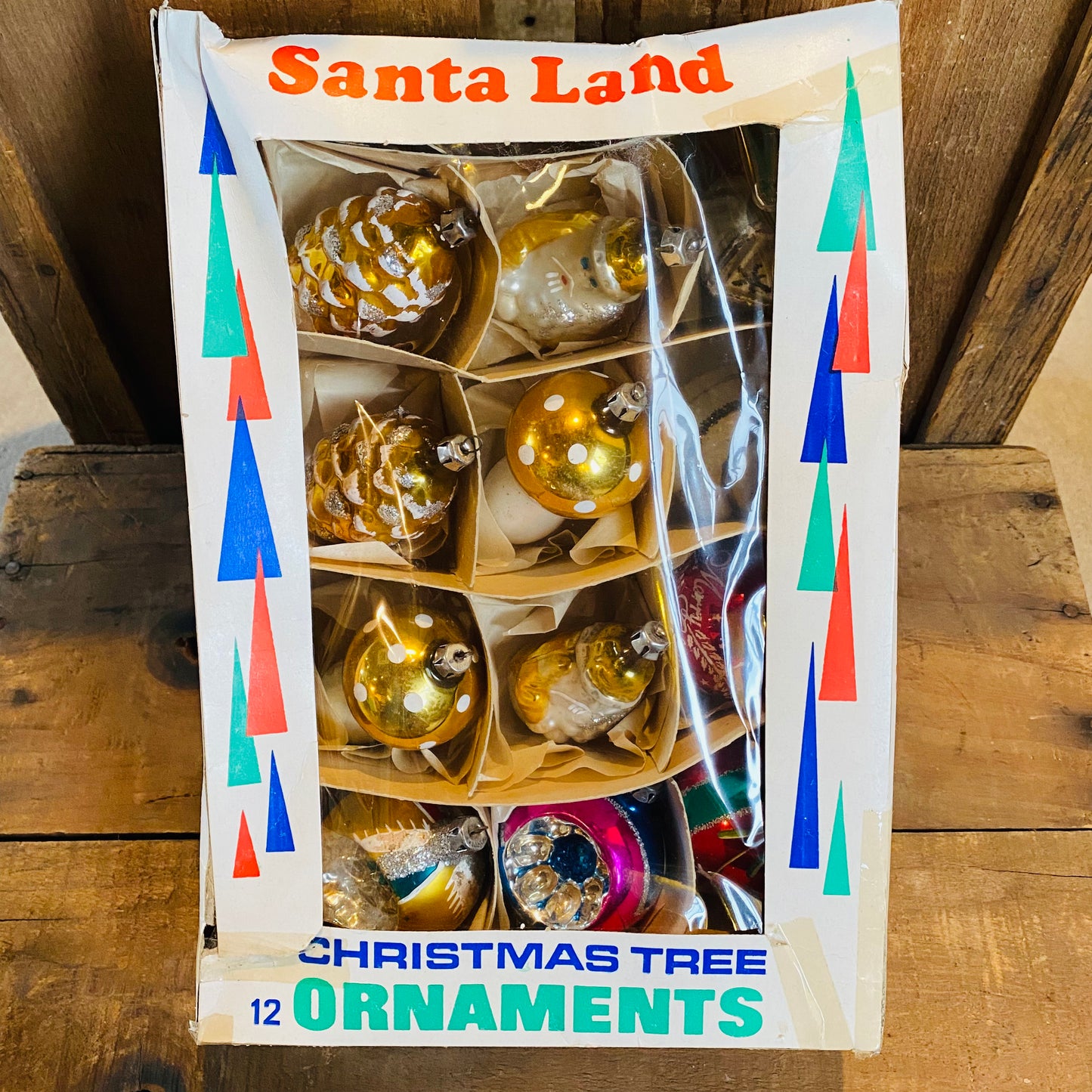 【USA vintage】Santa Land クリスマスオーナメントセット