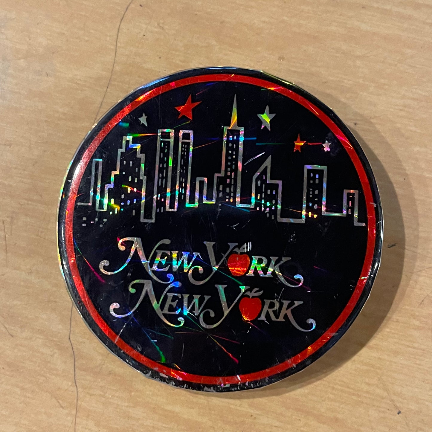 【USA vintage】缶バッジ　NEW YORK NEW YORK