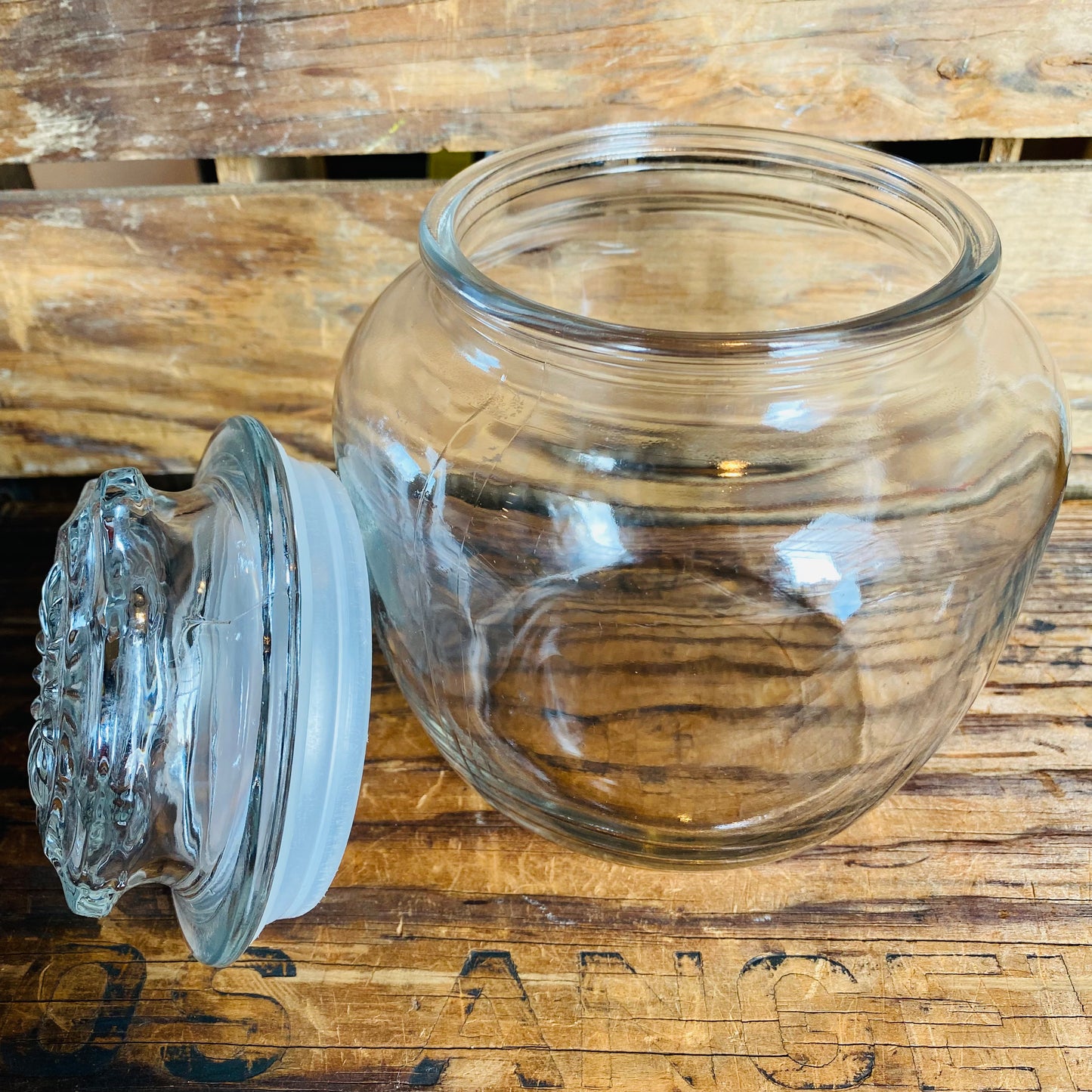 【USA vintage】ガラスジャー ガラス瓶 保存瓶