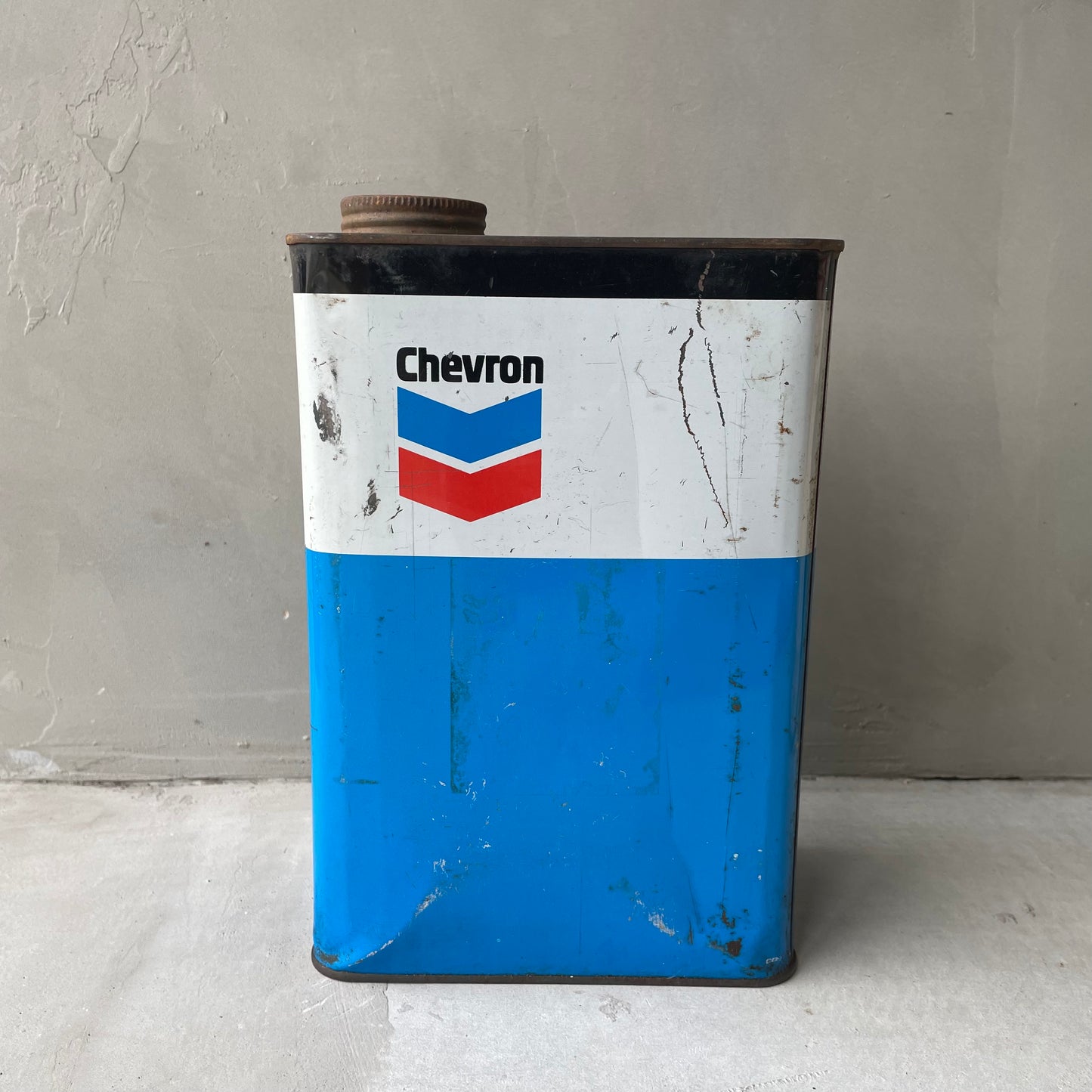 【USA vintage】Chevron １ gallon can オイル缶