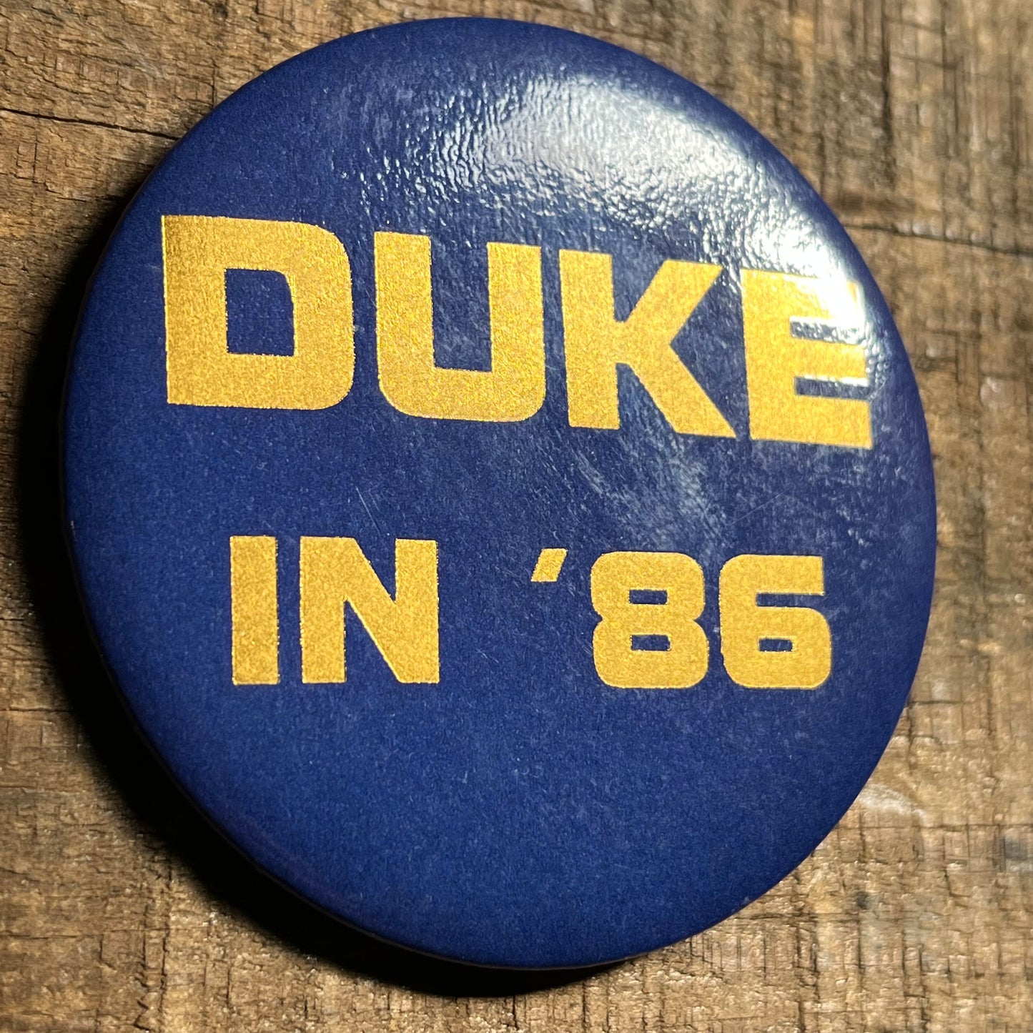 【USA vintage】缶バッジ　DUKE IN ‘86