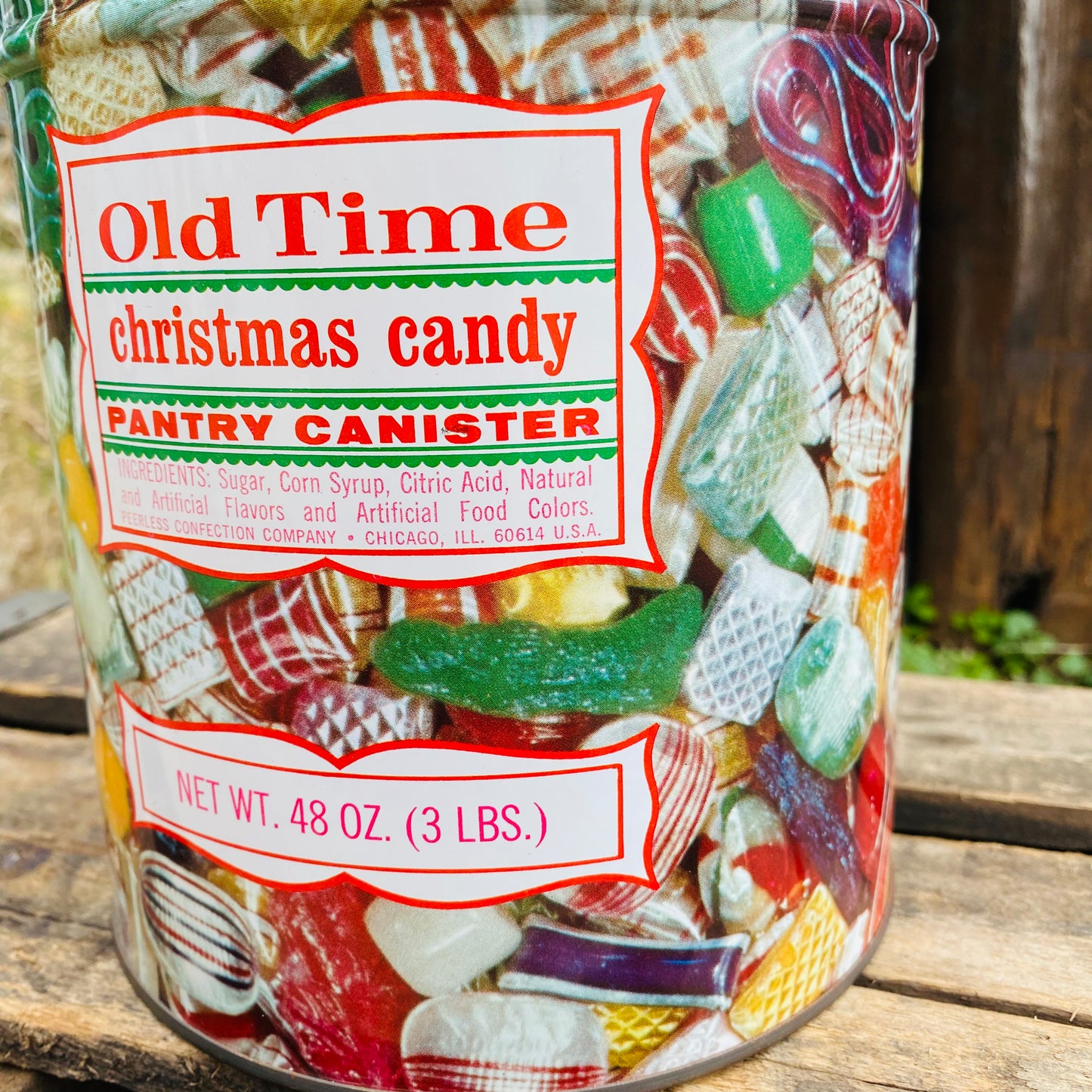 【USA vintage】Old Time クリスマスキャンディ TIN缶