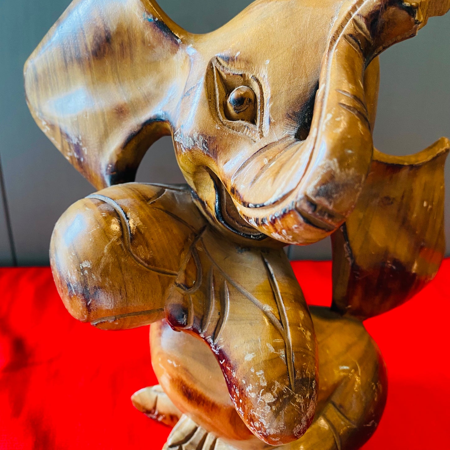 【vintage】wood Dumbo 木彫りのダンボ 象