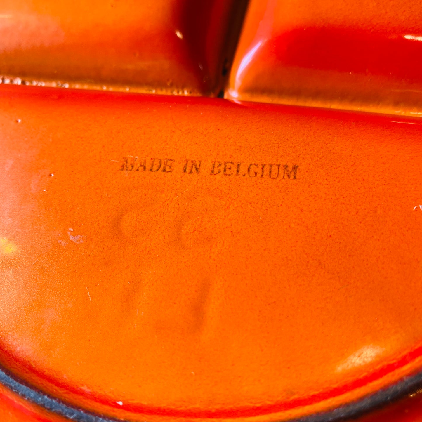【BELGIUM vintage】アイアン プレート オレンジ