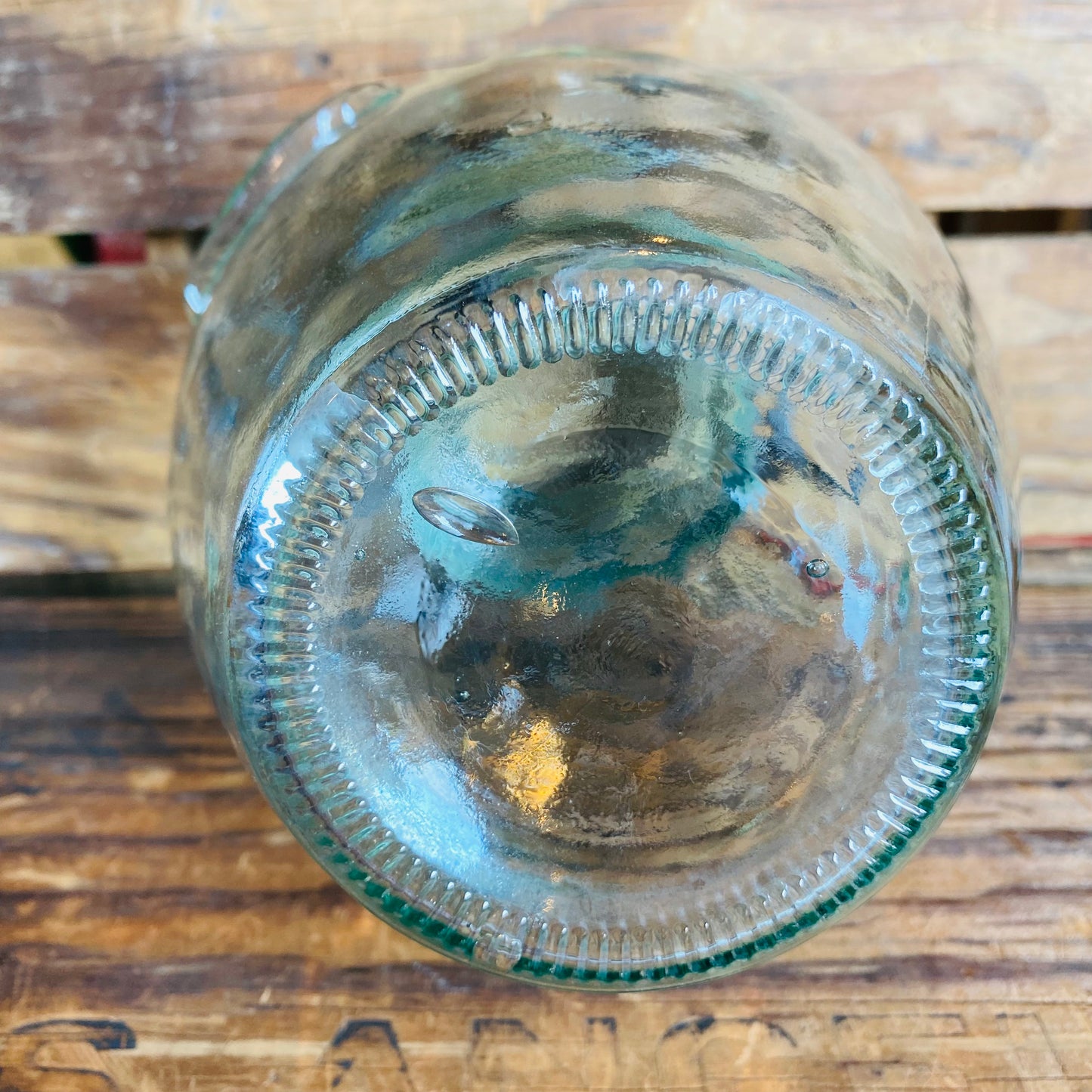 【ITALY vintage】ガラスジャー 瓶 保存瓶