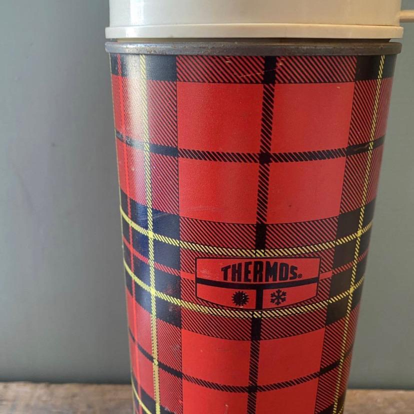 【1960s USA vintage】THERMOS 水筒 赤チェック