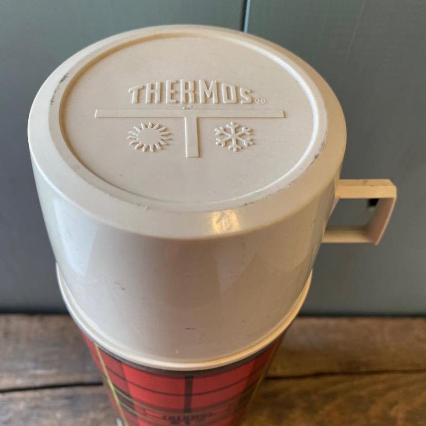 【1960s USA vintage】THERMOS 水筒 赤チェック