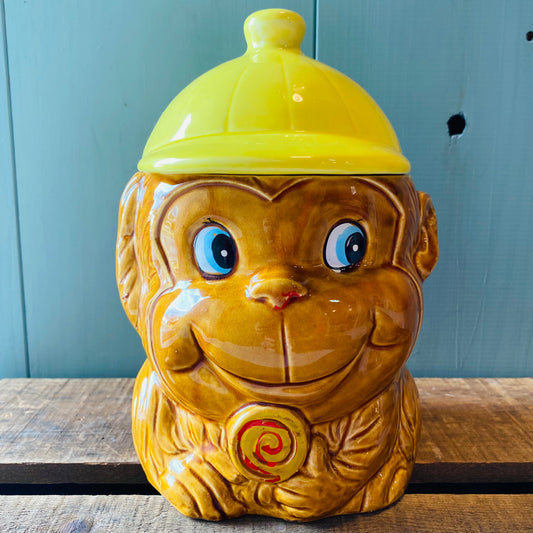 【1950s JPN vintage】cookie jar monkey