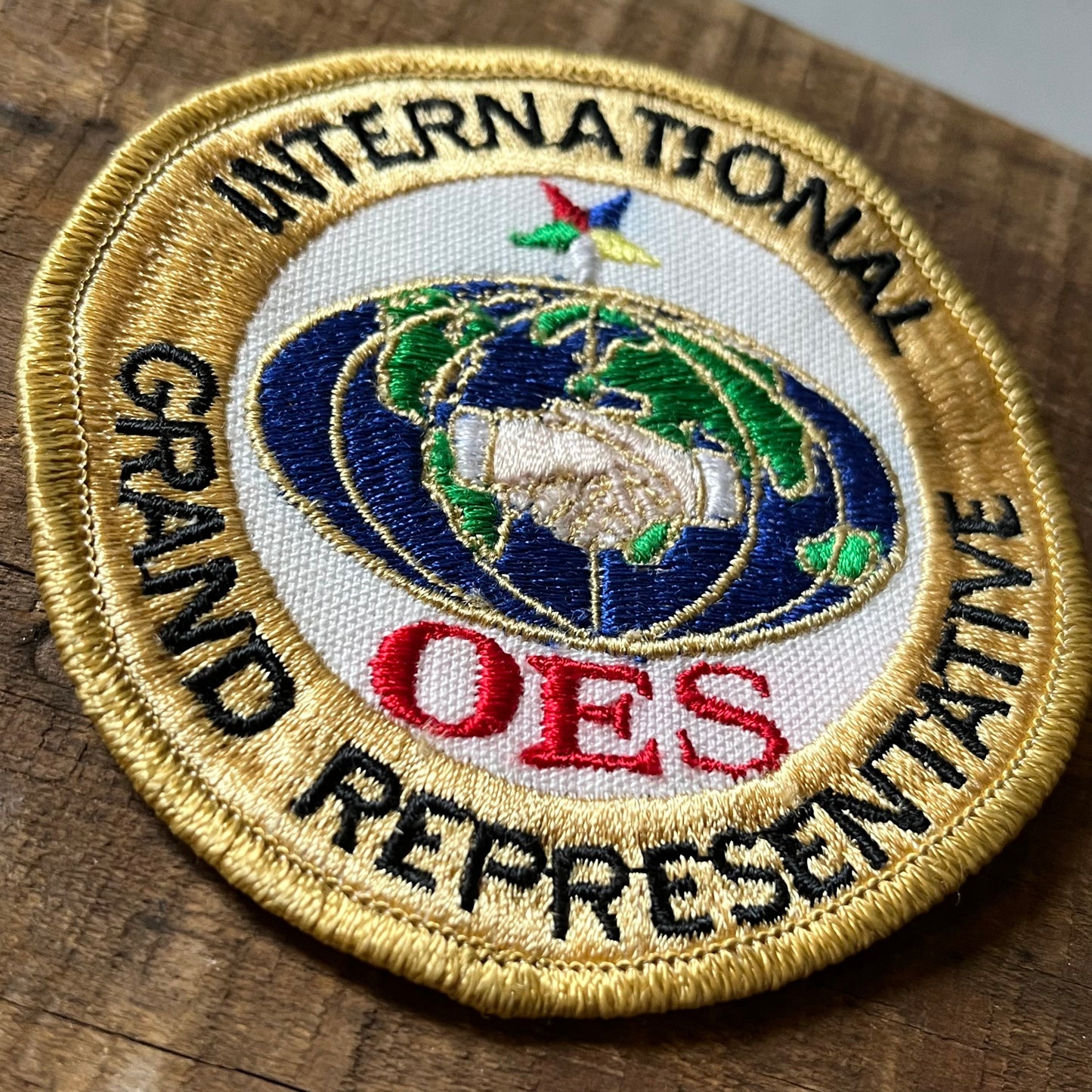 【USA vintage】OES International Grand Representative ワッペン