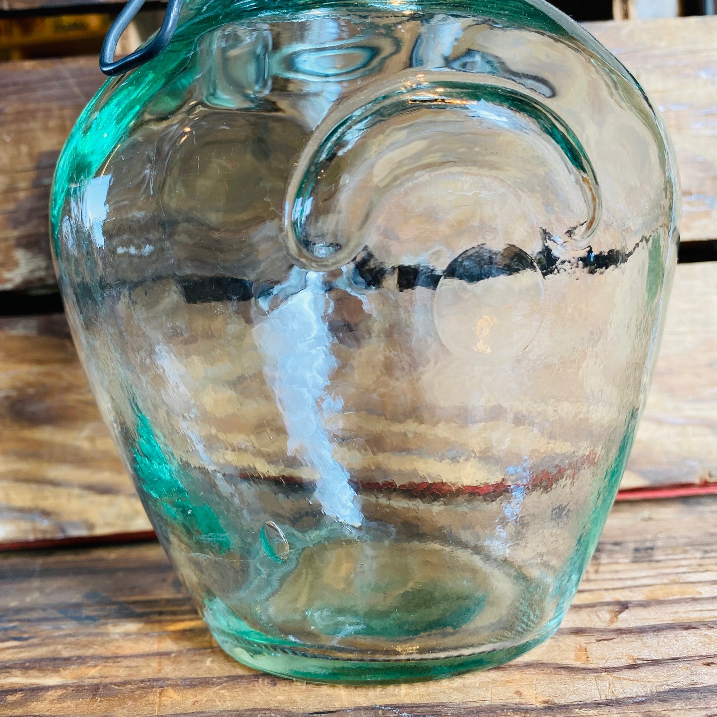 【ITALY vintage】ガラスジャー 瓶 保存瓶