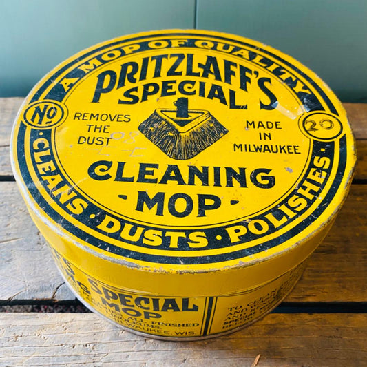 【1920s-1930s USA vintage】モップ TIN缶