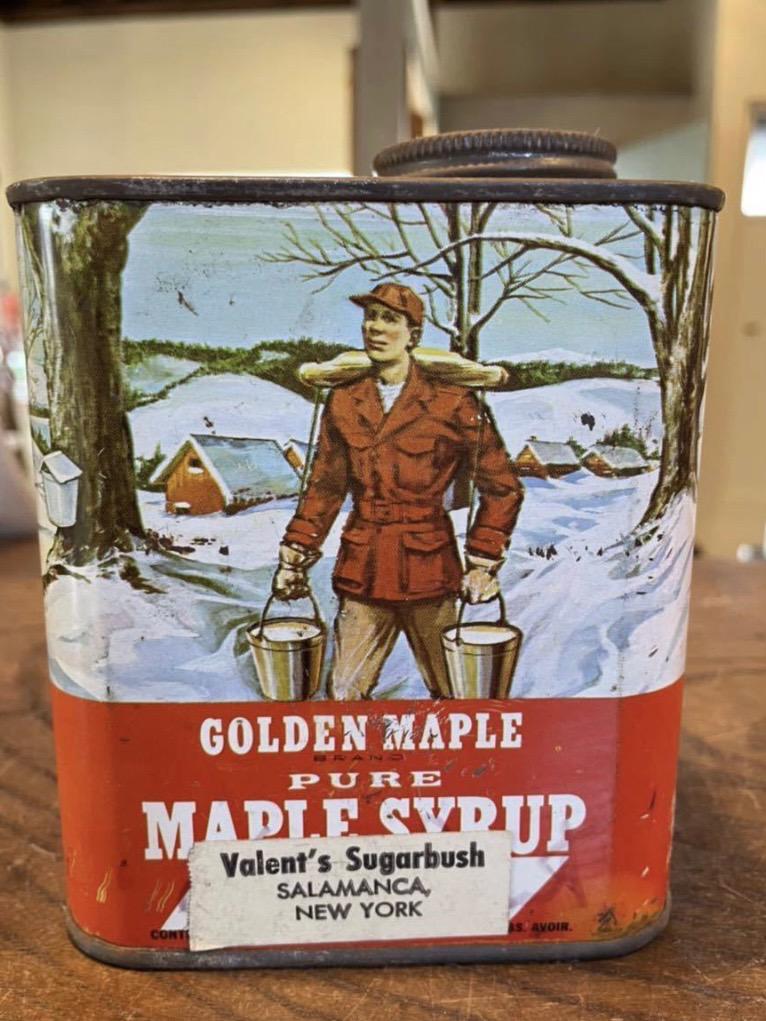 【USA vintage】GOLDEN MAPLE ゴールデンメープル TIN缶