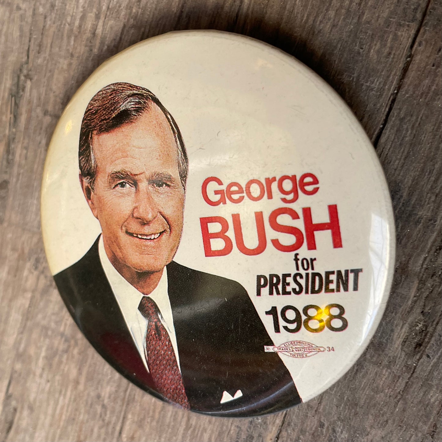 【USA vintage】缶バッジ　大統領選挙　ジョージ・ブッシュ　George Bush