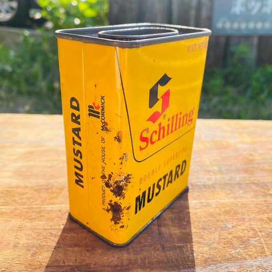 【USA vintage】Schilling MUSTARD 缶