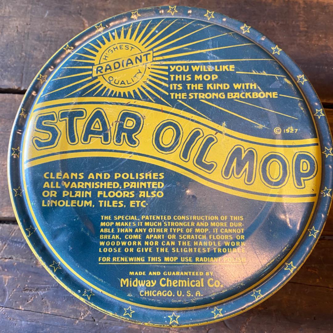【1920s-1930s  USA vintage】STAR OIL MOP TIN缶