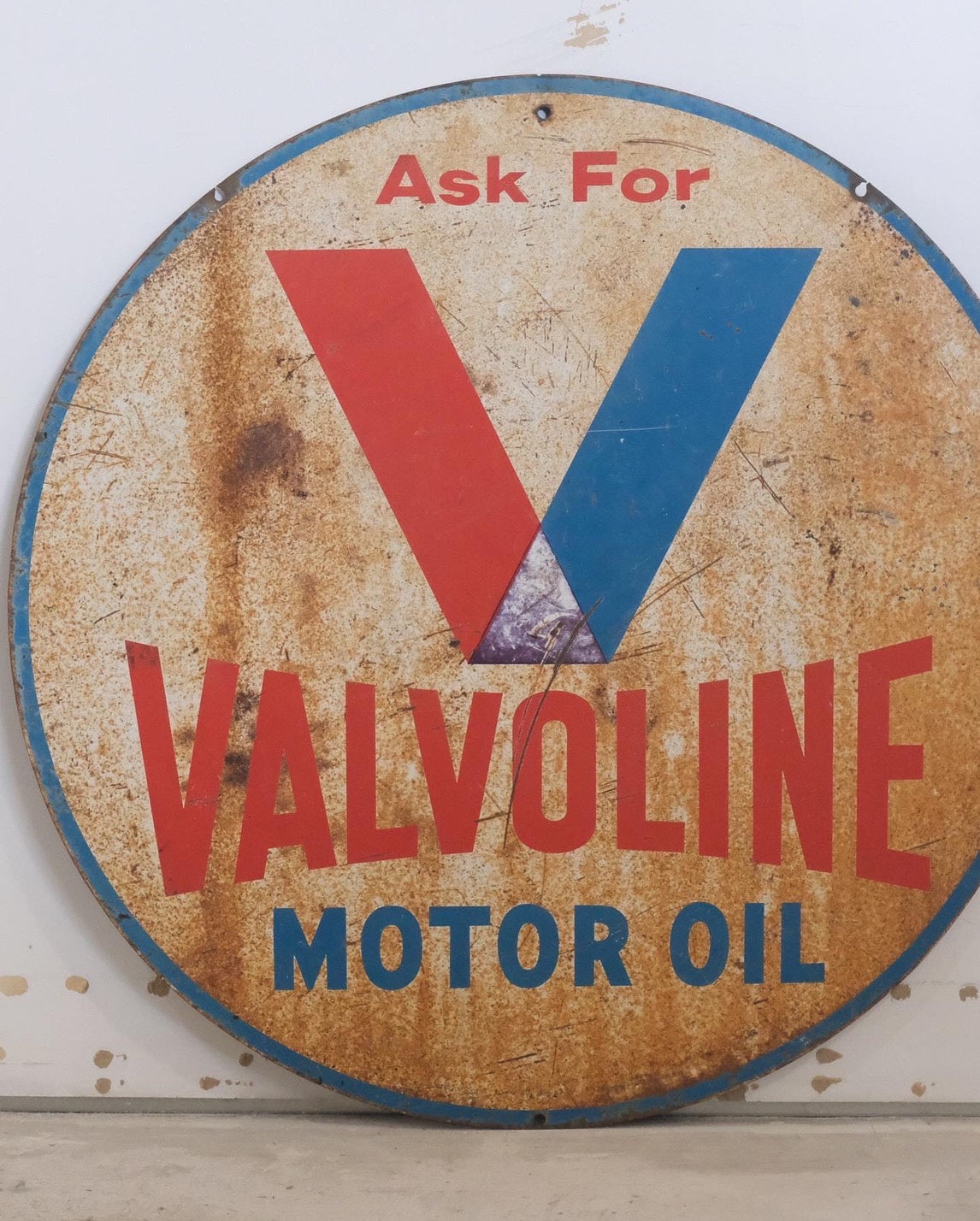 【USA vintage】看板 VALVOLINE motor oil アメリカ 輸入品 モーター オイル ブリキ看板 インテリア