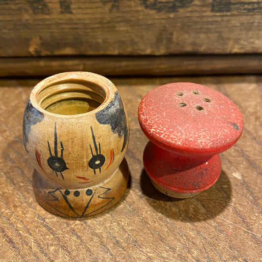 【vintage】コックさん 木製 ソルトアンドペッパー
