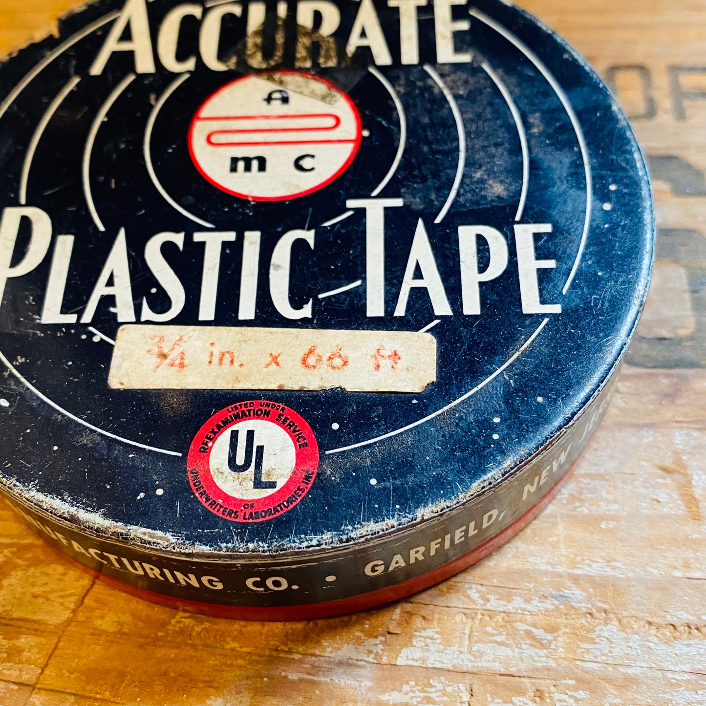 【vintage】TIN缶 amc PLASTIC TAPE