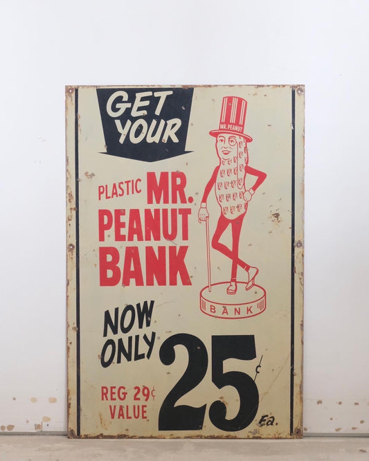【USA vintage】看板 Mr.PEANUT BANK  アメリカ 輸入品 インテリア