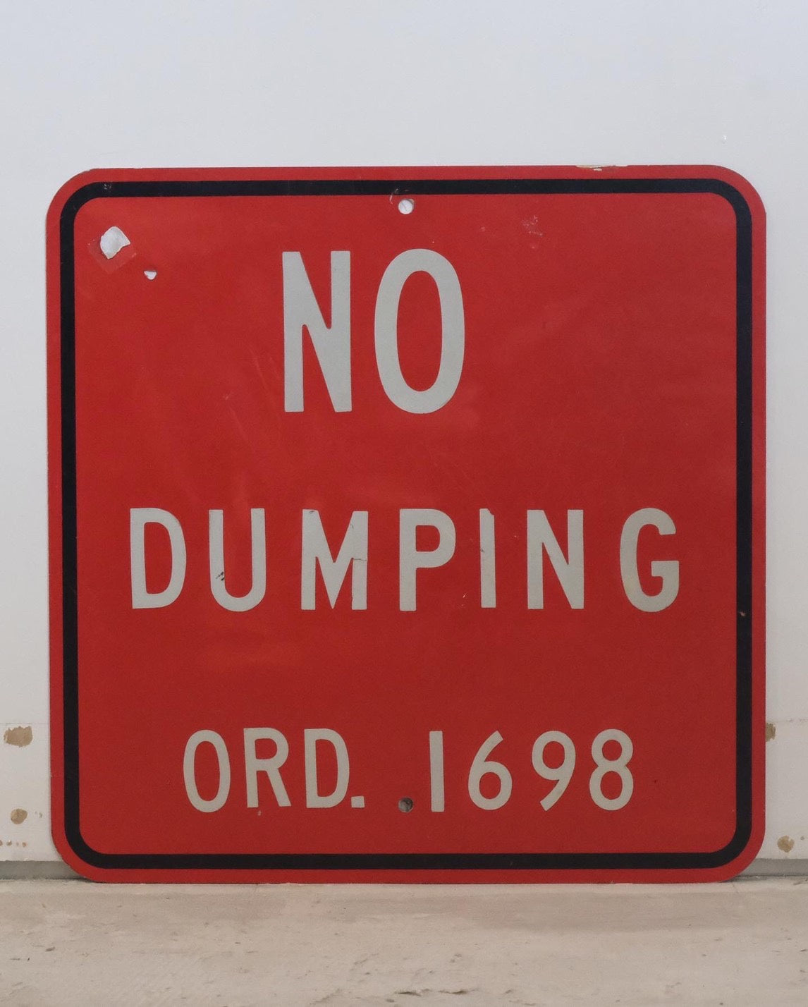 【USA vintage】看板 サインプレート道路標識 NO DUMPING 投棄禁止 インテリア