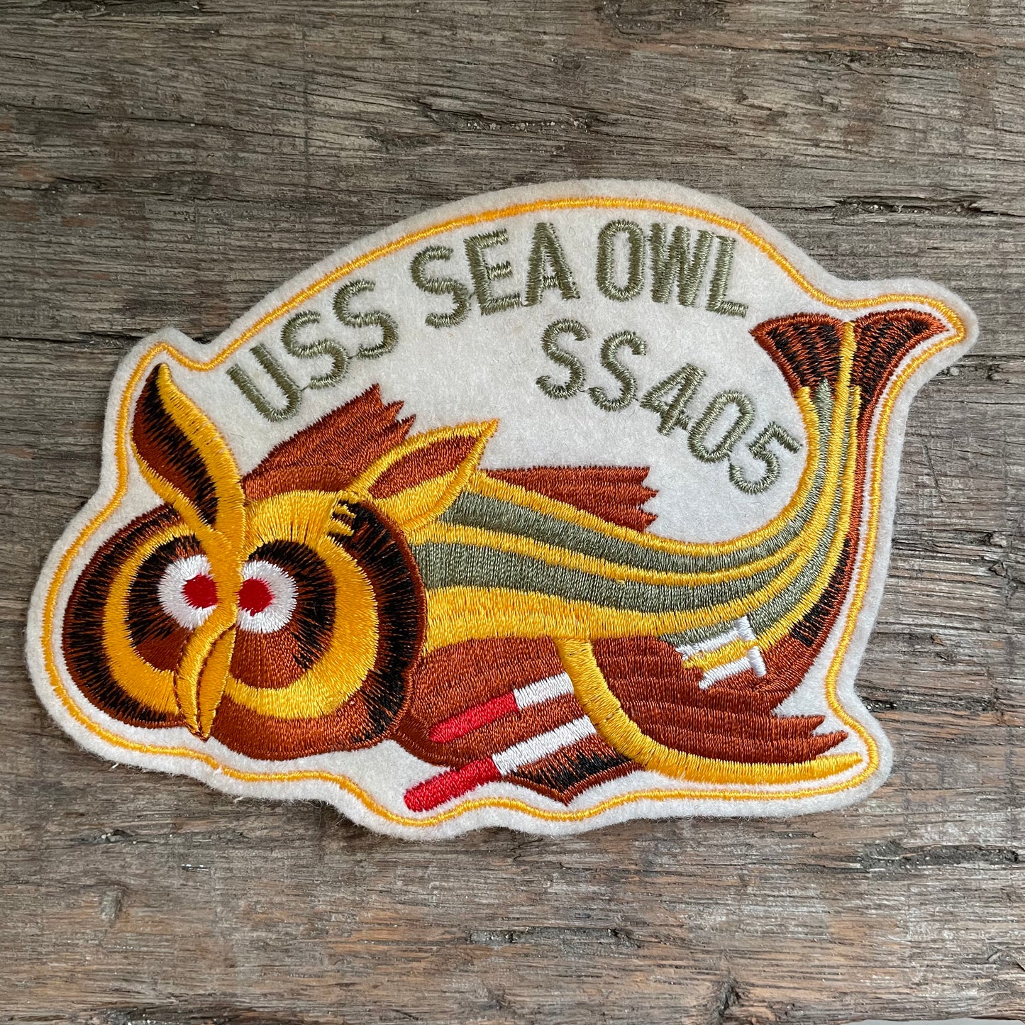 【USA vintage】USS SEA OWL ワッペン