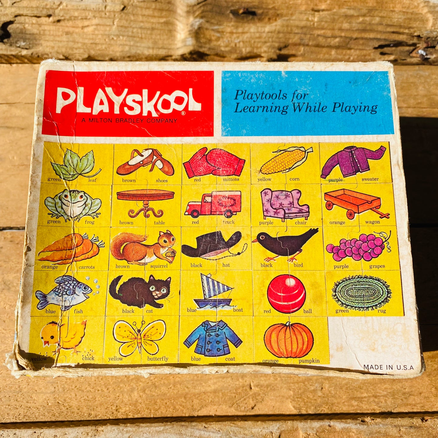【1972 USA vintage】PLAYSKOOL パズル 知育玩具
