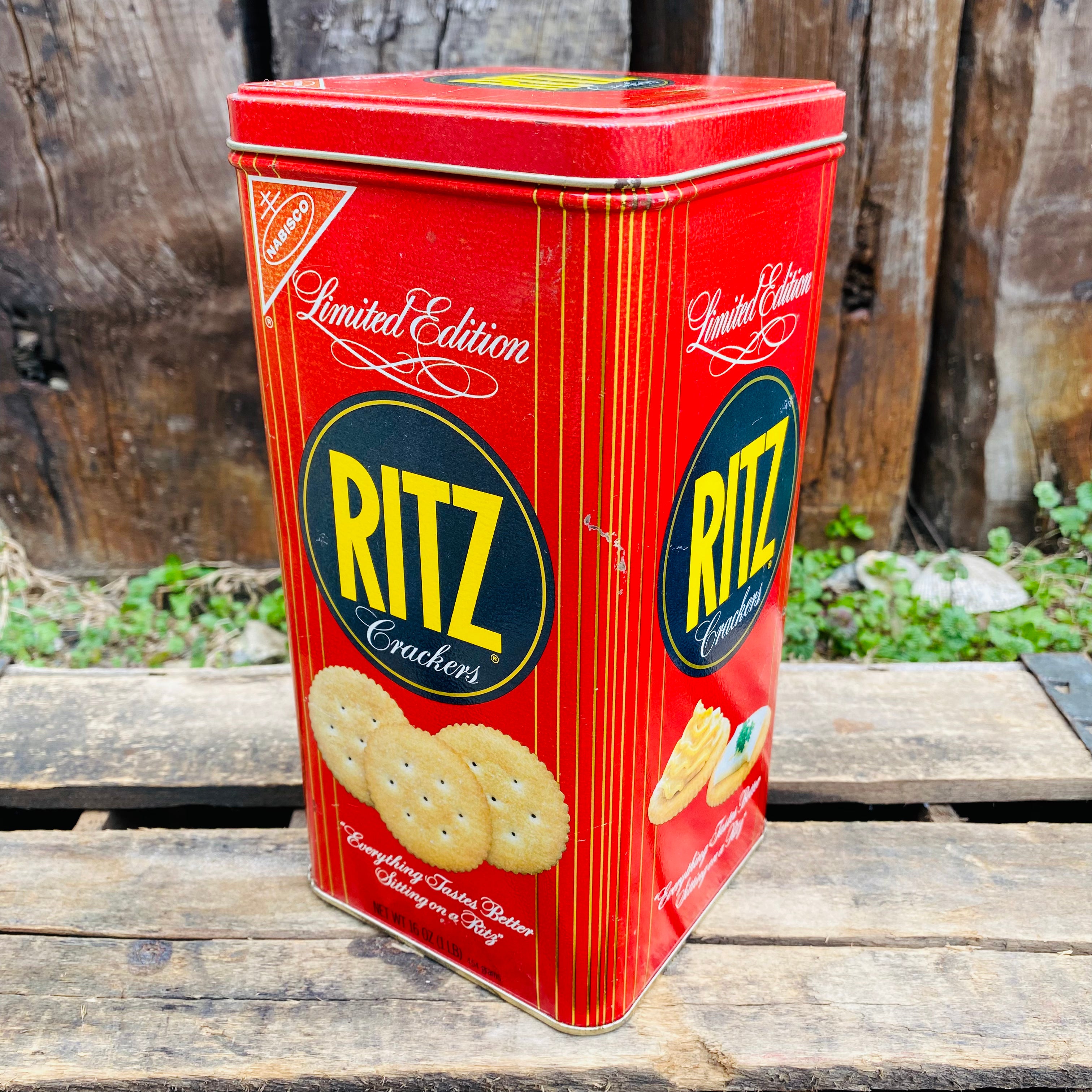 【1986 USA vintage】 RITZ リッツ TIN缶 レトロ缶