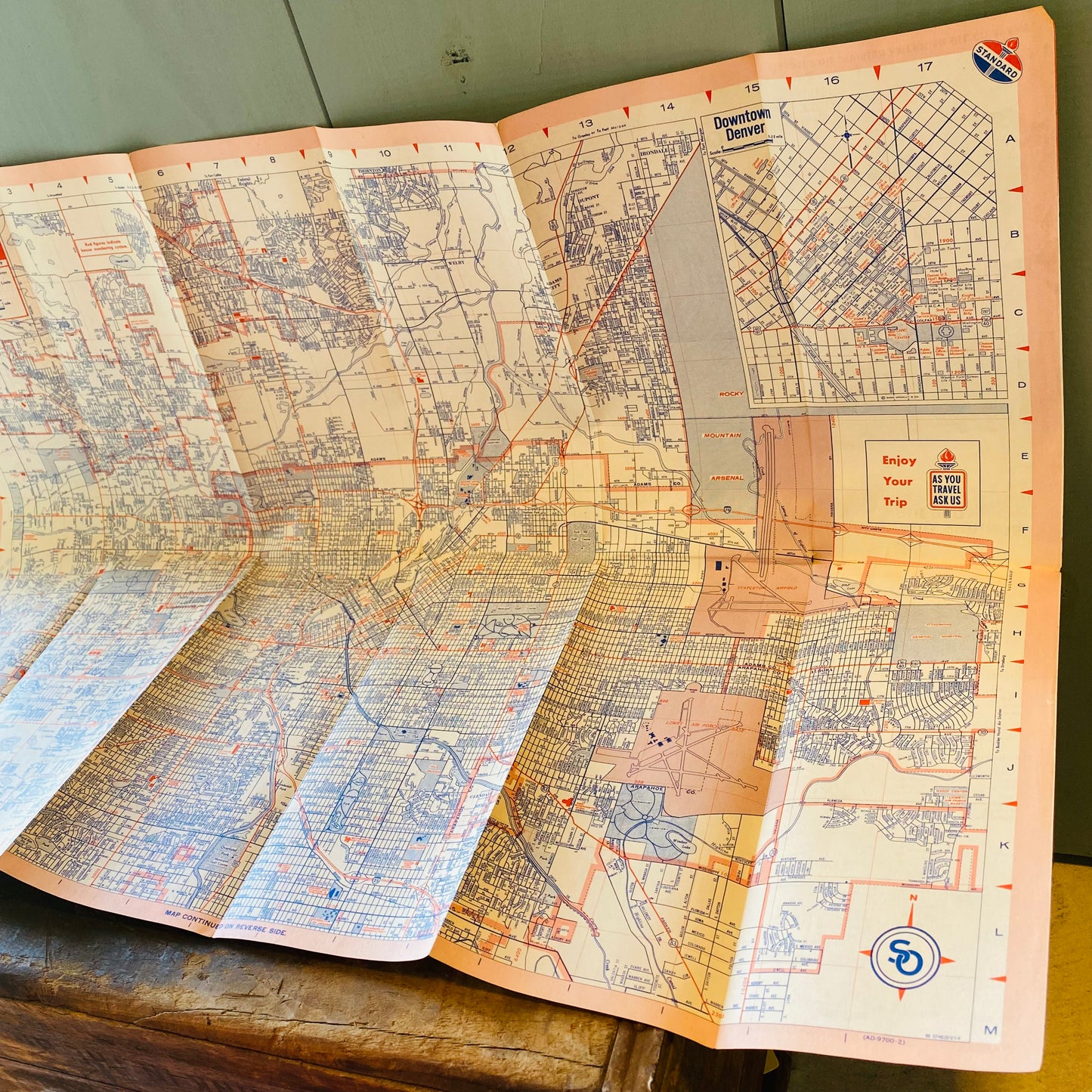 【1965 USA vintage】road map 地図 ロードマップ②