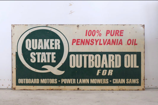 QUAKER STATE motor oil  ビンテージ看板