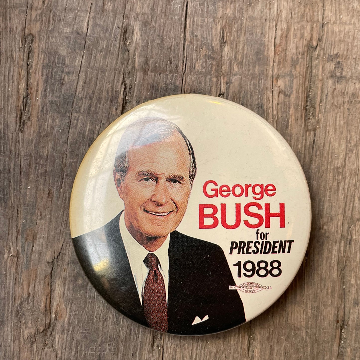 【USA vintage】缶バッジ　大統領選挙　ジョージ・ブッシュ　George Bush