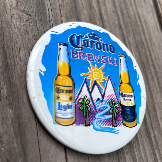 【USA vintage】Corona Brewski  缶バッジ