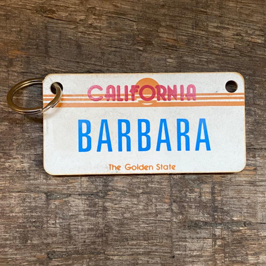 【1980s USA vintage】ネームプレートキーホルダー BARBARA