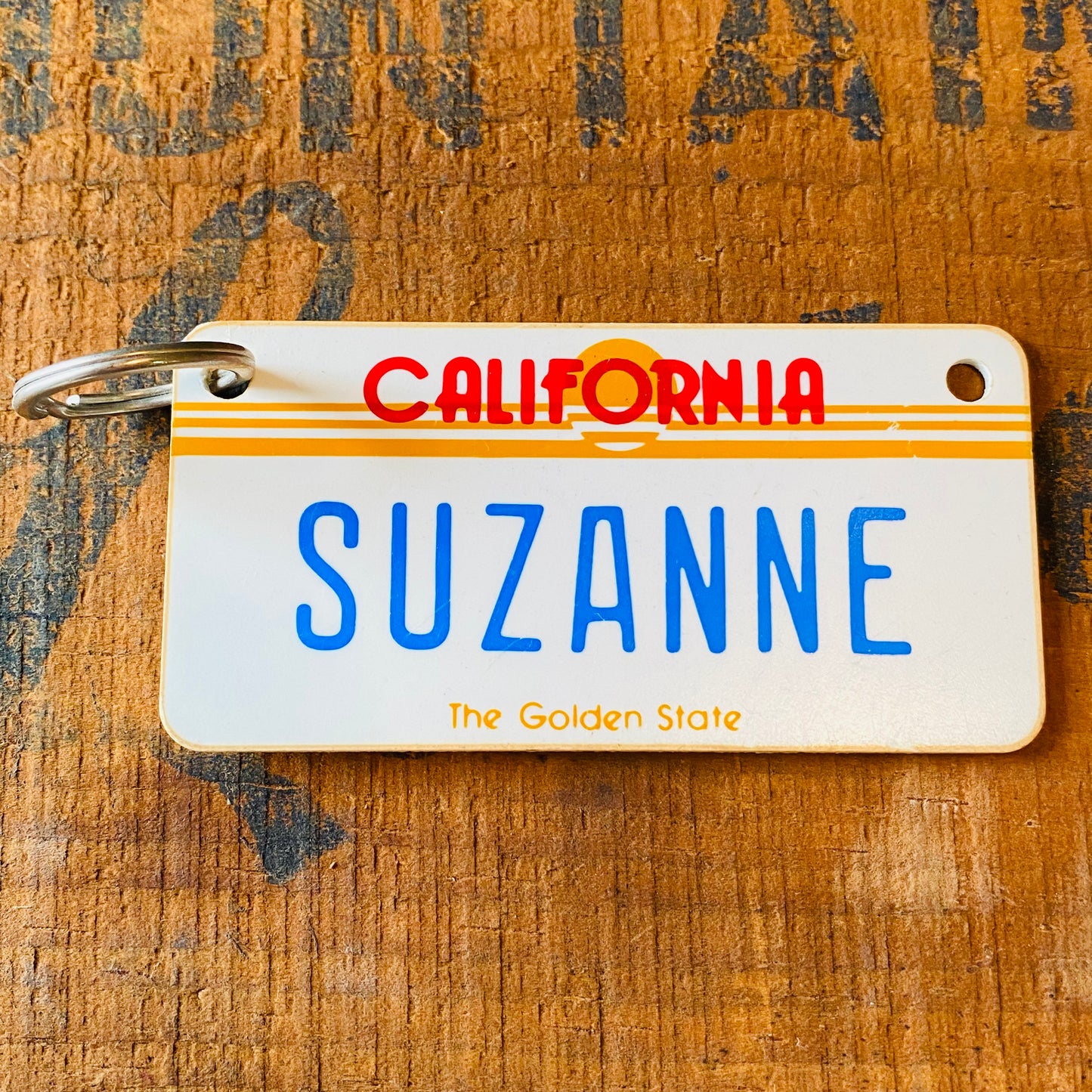 【1980s USA vintage】ネームプレートキーホルダー SUZANNE
