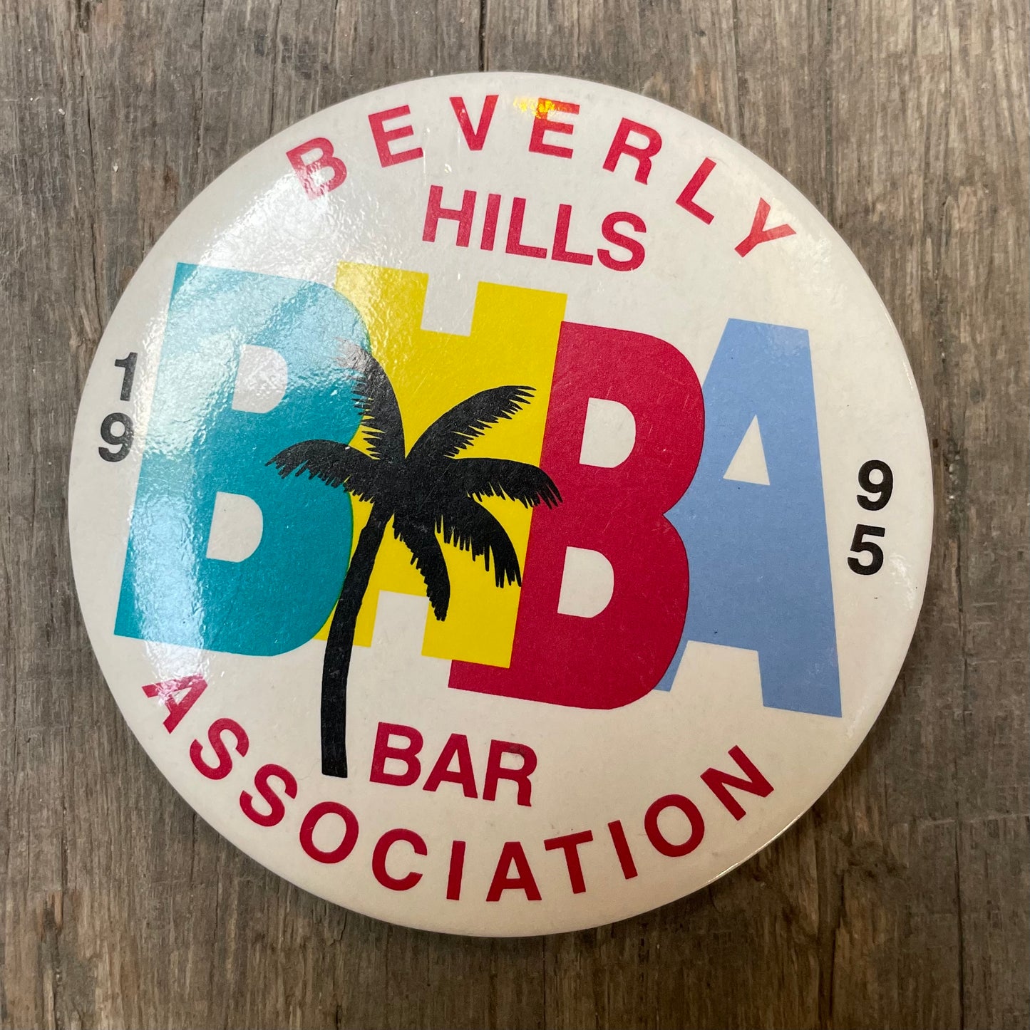【USA vintage】缶バッジ　Beverly Hills Bar Association