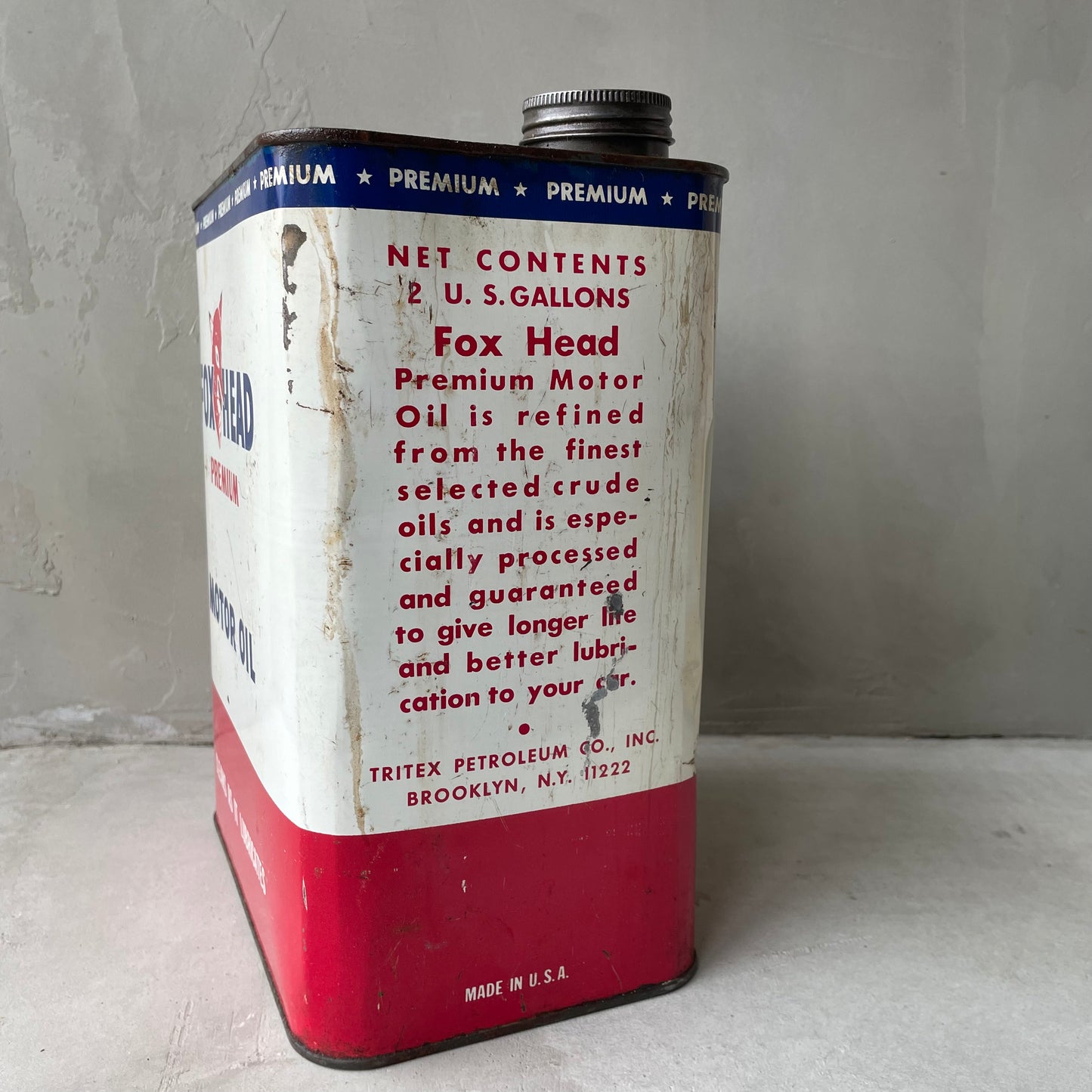【USA vintage】FOX HEAD オイル缶