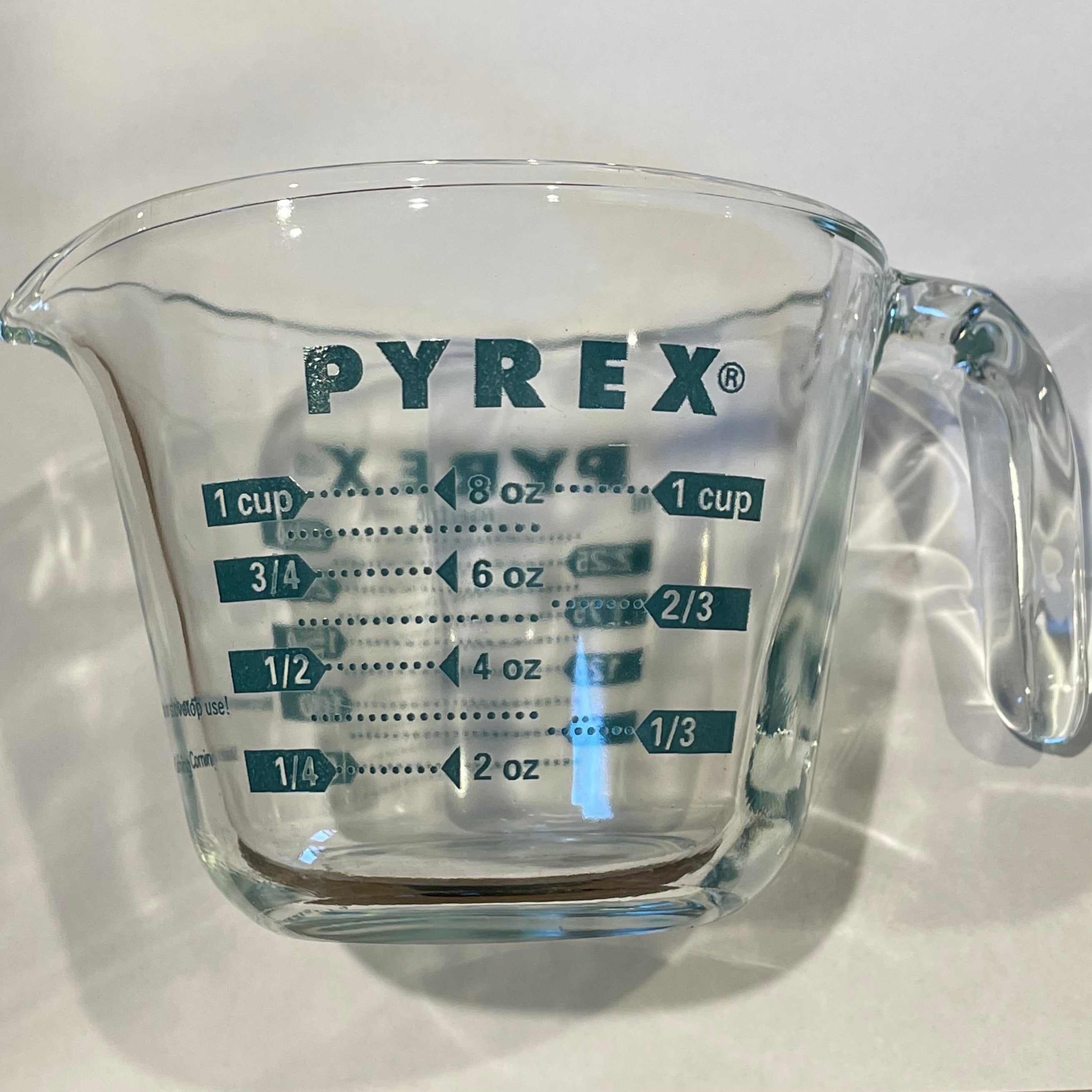 【USA vintage】オールドパイレックス　OLD PYREX 旧ロゴ　メジャーカップ　耐熱ガラス　