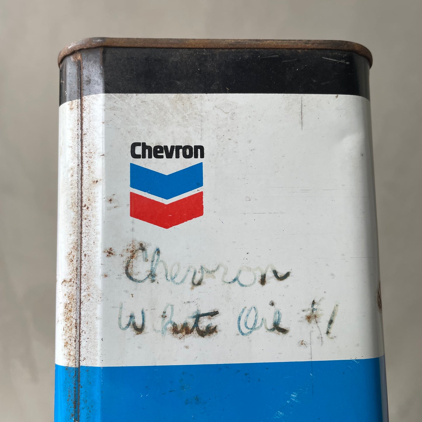 【USA vintage】Chevron １ gallon can オイル缶