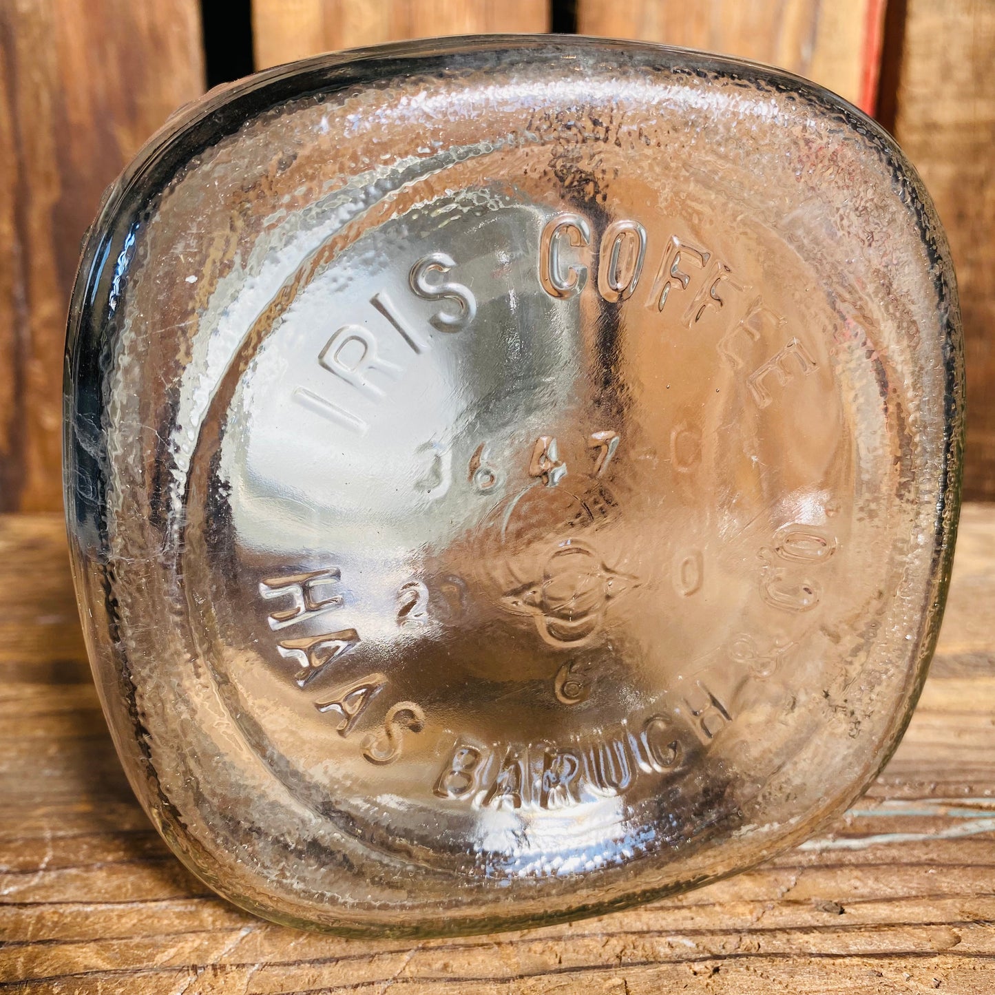 【1930s- USA vintage】IRIS COFFEE ガラスジャー